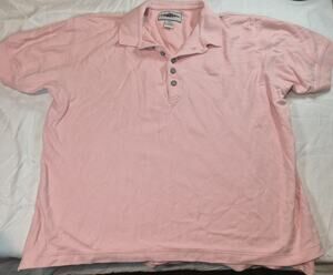 Arizona Jean Company Mens Pink Polo Short Sleeve Size XL